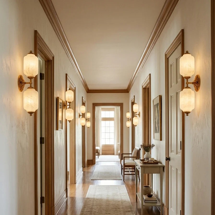 Medallion Alabaster Wall Sconce – Alabaster detail 4