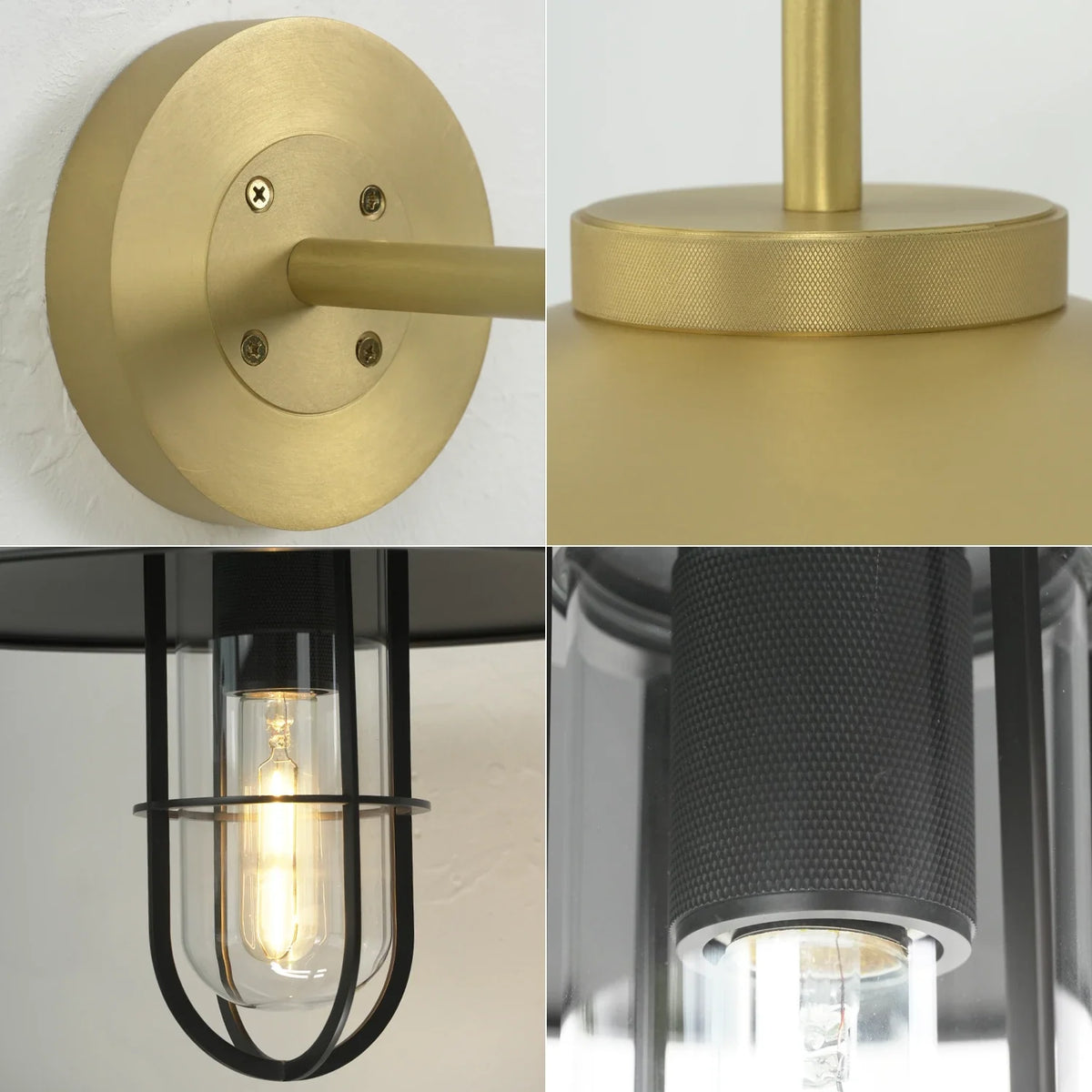 Merrick Harbor Cage Glass Wall Sconce – Glass detail 22