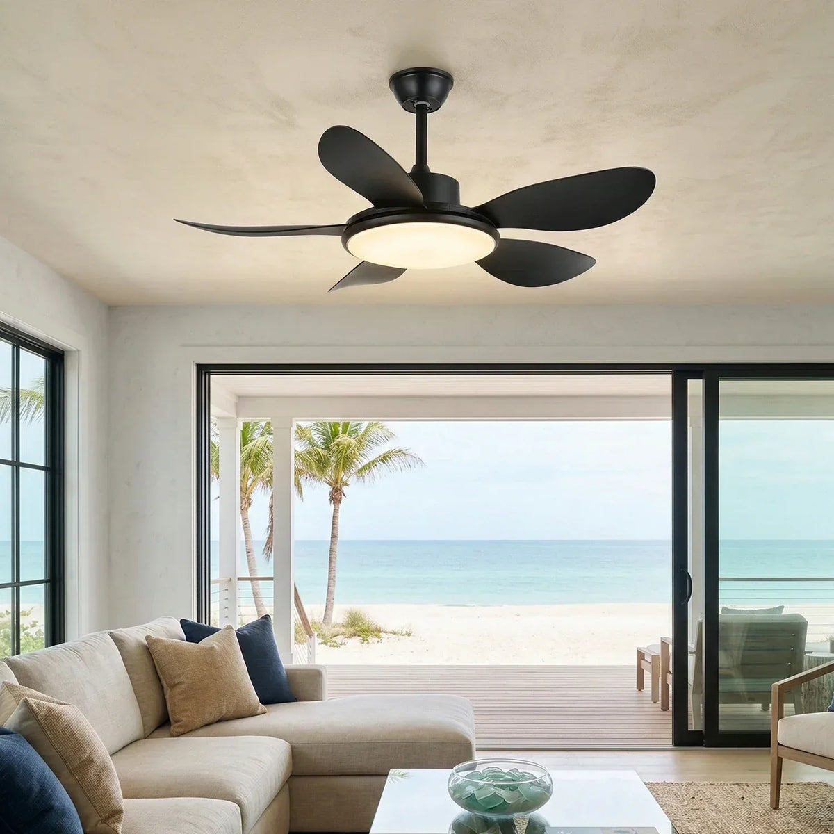 Minimalist Brinley Ceiling Fan Lights Copper – Copper detail 5