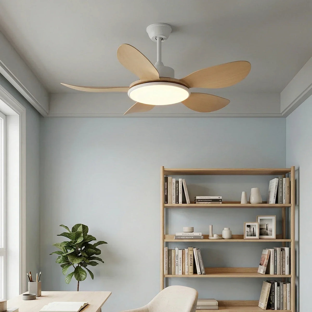 Minimalist Brinley Ceiling Fan Lights Copper – Copper detail 4