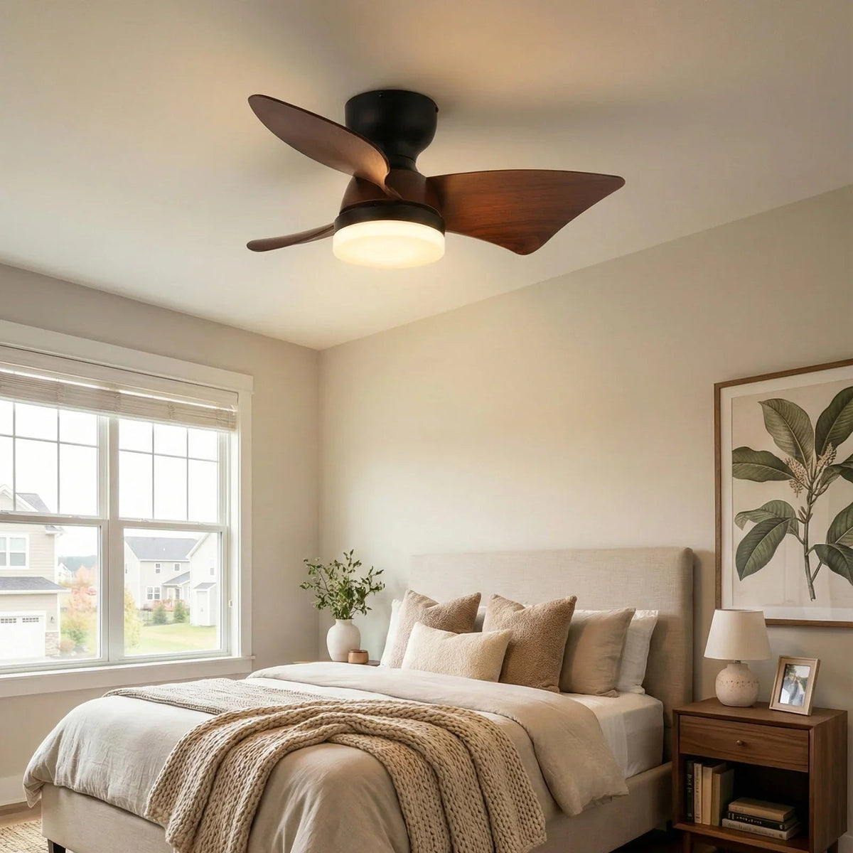Minimalist Calix 3 Blade Copper Ceiling Fan Light – Copper detail 11