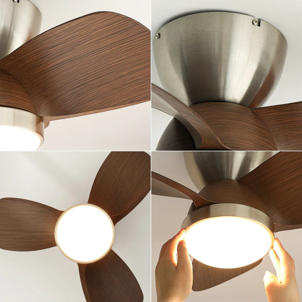 Minimalist Miroter Copper Ceiling Fan Light – Copper detail 16