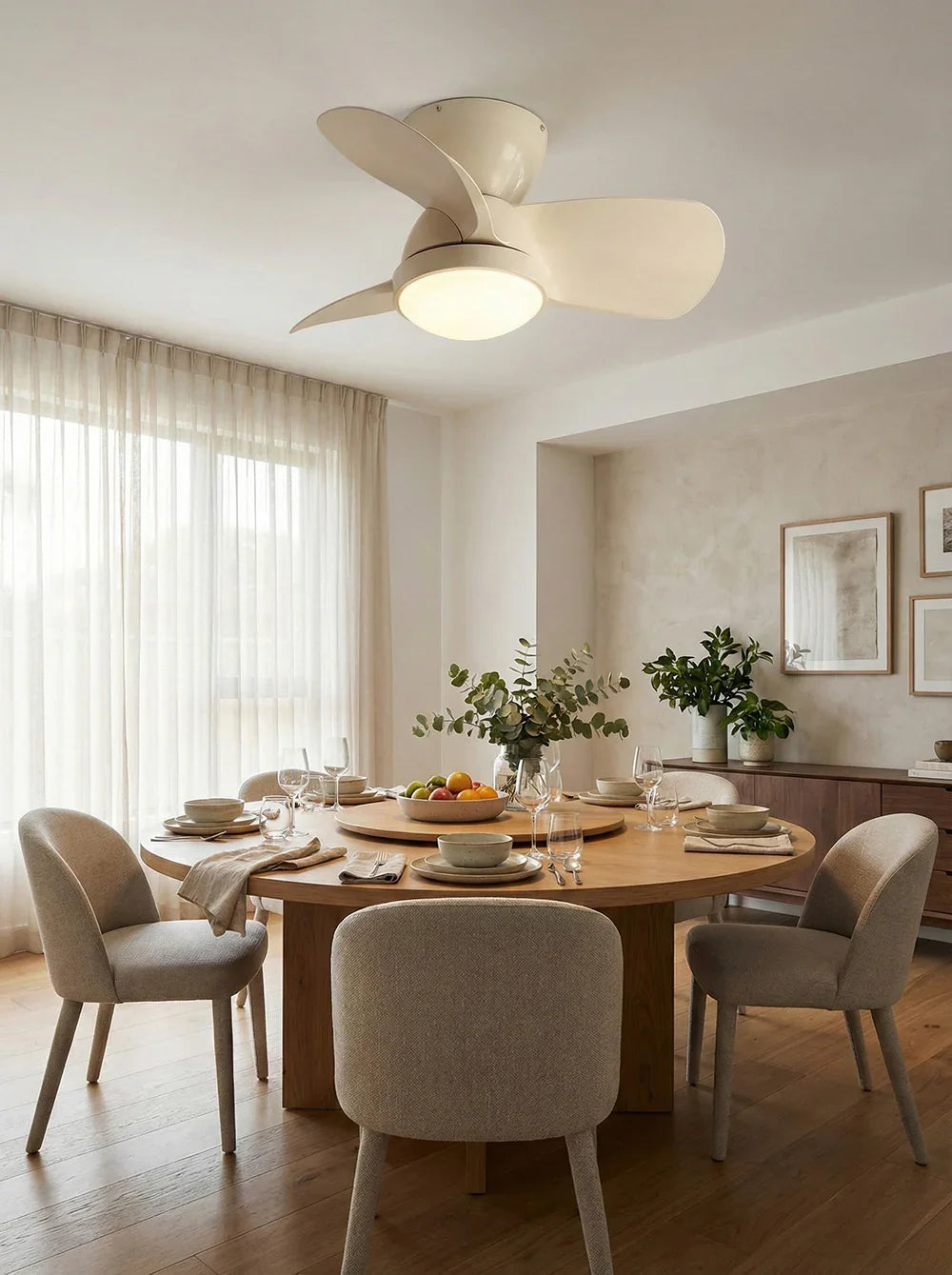 Minimalist Miroter Copper Ceiling Fan Light – Copper detail 13