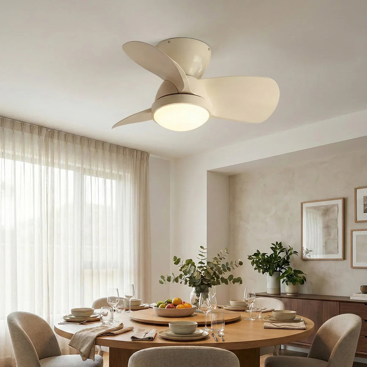 Minimalist Miroter Copper Ceiling Fan Light – Copper detail 4