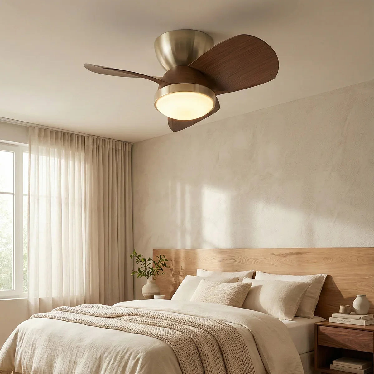 Minimalist Miroter Copper Ceiling Fan Light – Copper detail 8