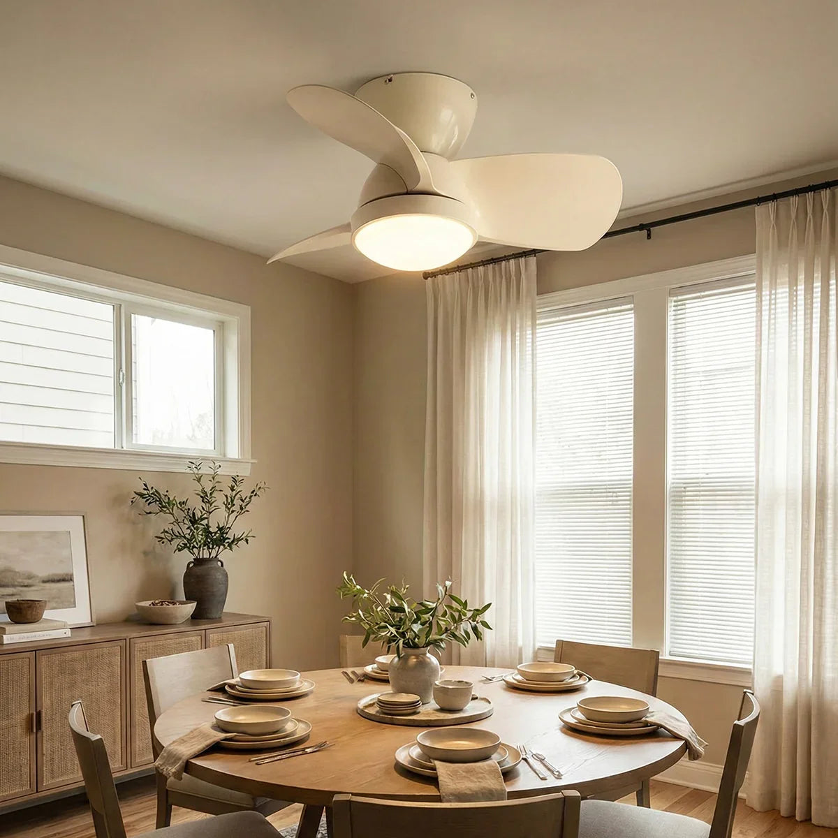 Minimalist Miroter Copper Ceiling Fan Light – Copper detail 7