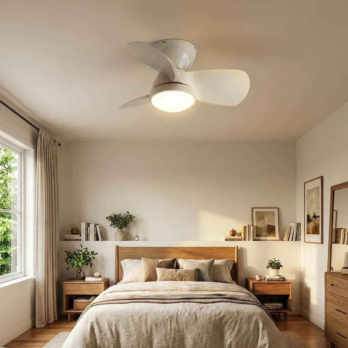 Minimalist Miroter Copper Ceiling Fan Light – Copper detail 9