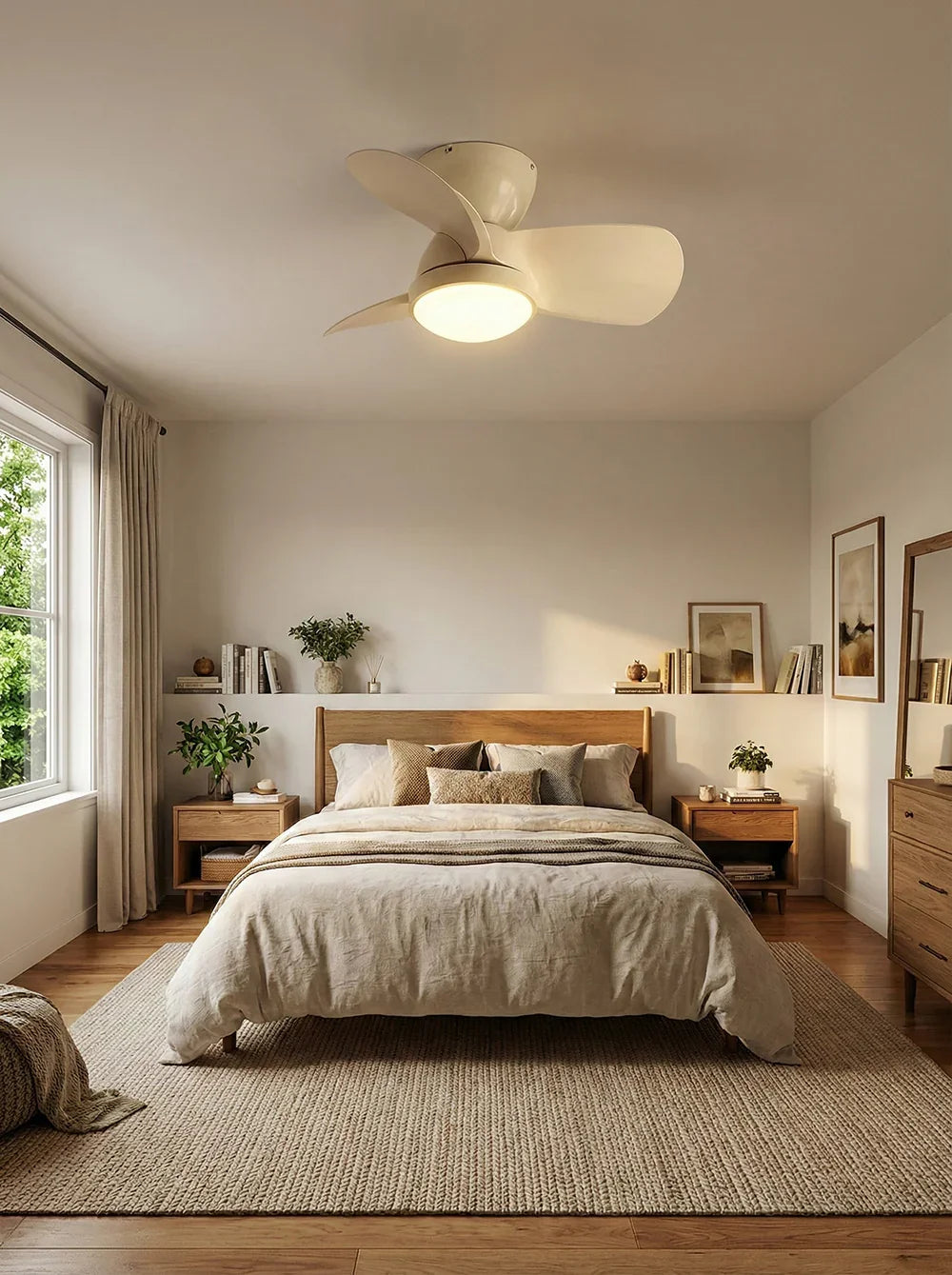 Minimalist Miroter Copper Ceiling Fan Light – Copper detail 14
