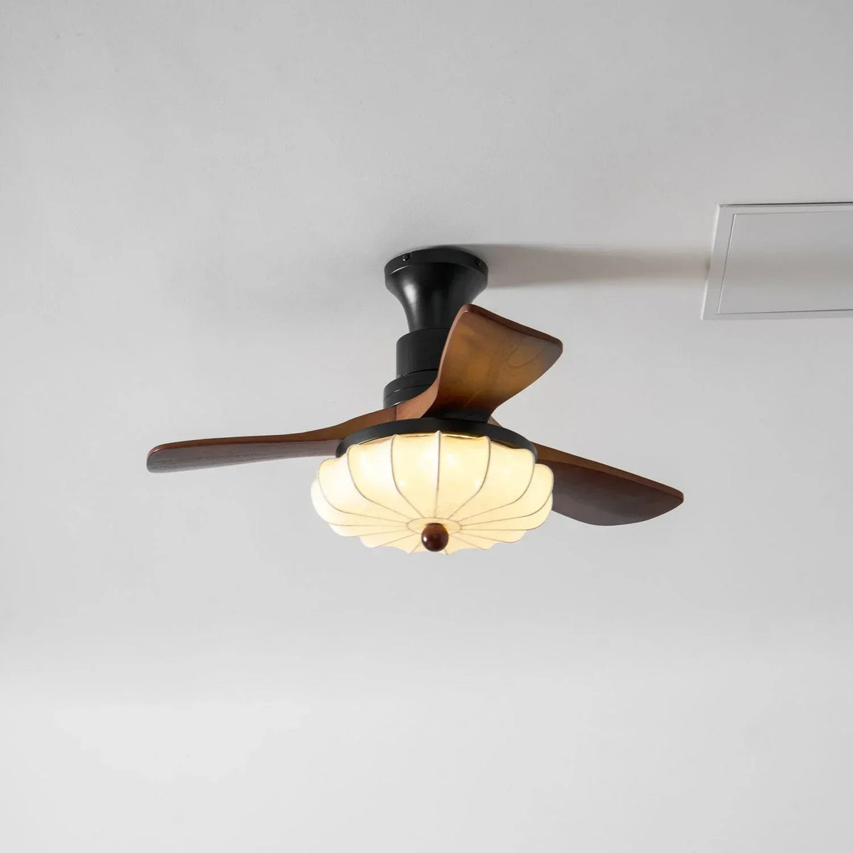 Modern Elira Flower Fabric Ceiling Fan Lights Copper – Copper detail 26