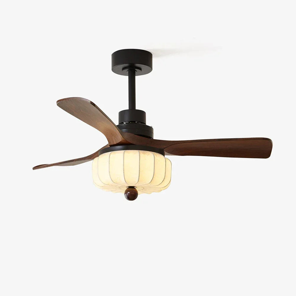 Modern Elira Flower Fabric Ceiling Fan Lights Copper – Copper detail 39