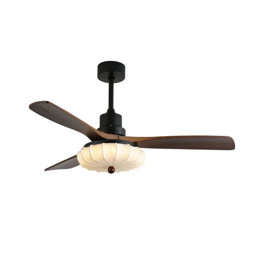 Modern Elira Flower Fabric Ceiling Fan Lights Copper