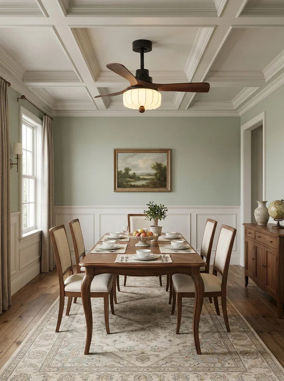 Modern Elira Flower Fabric Ceiling Fan Lights Copper – Copper detail 11