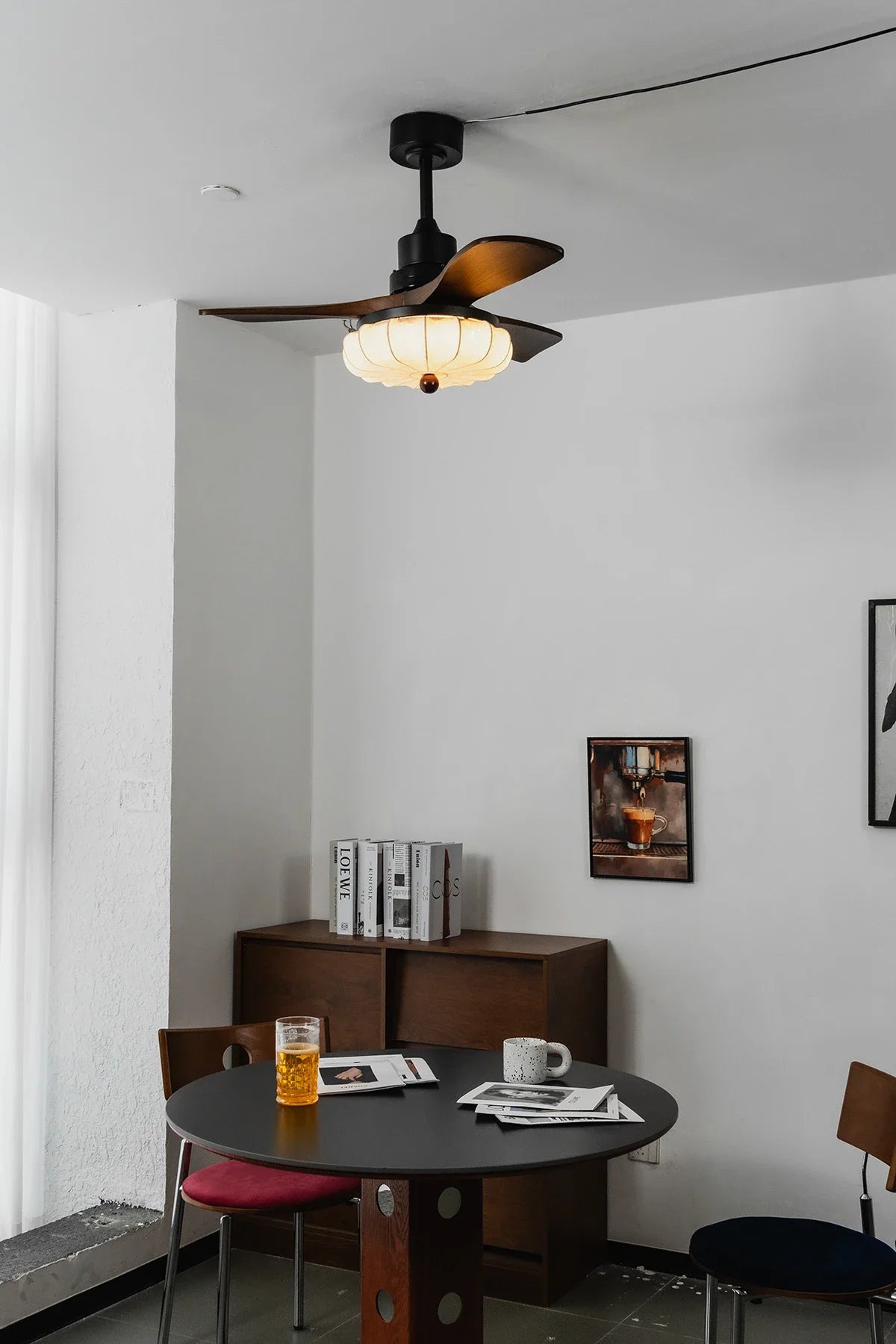 Modern Elira Flower Fabric Ceiling Fan Lights Copper – Copper detail 17