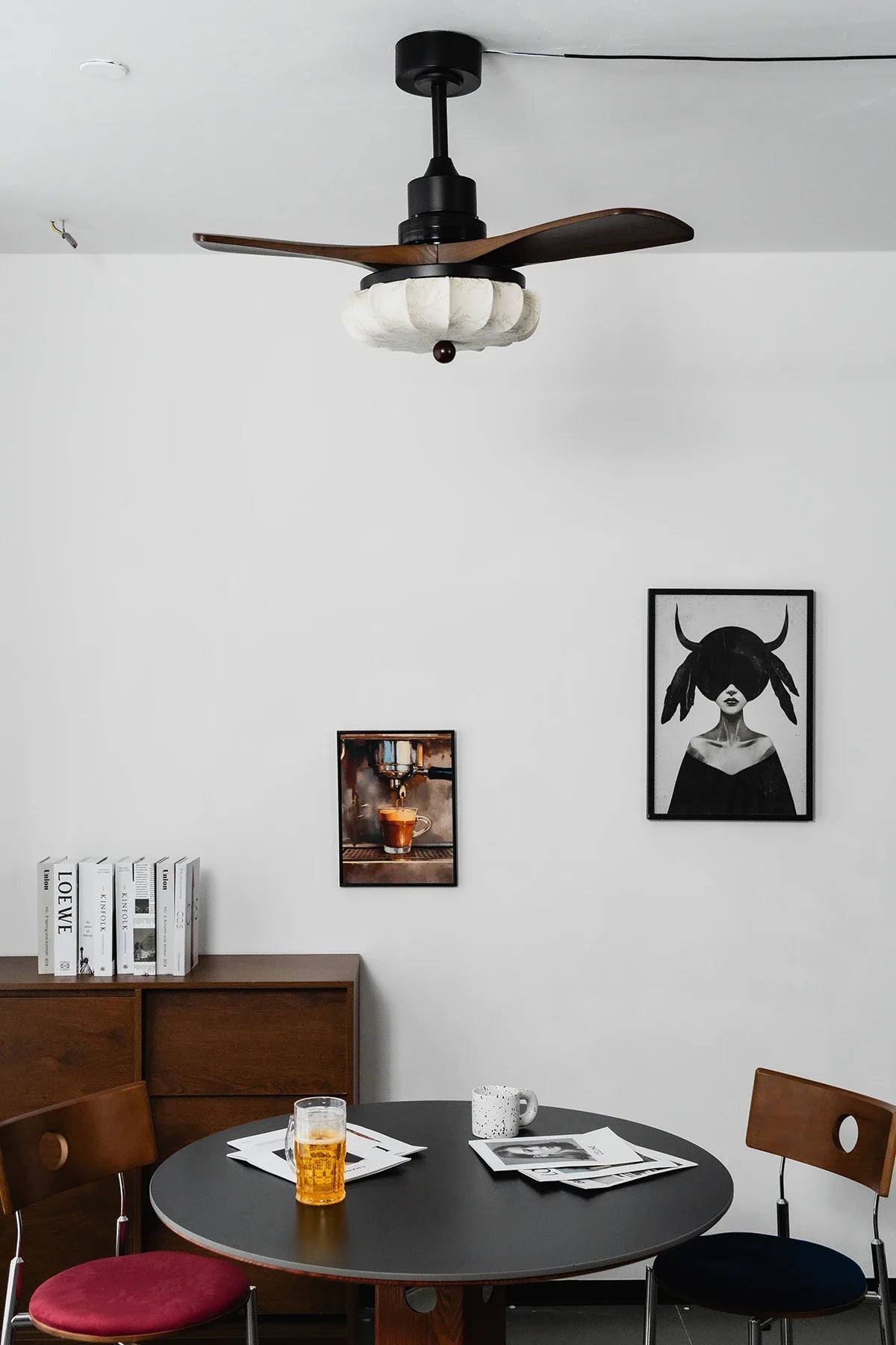 Modern Elira Flower Fabric Ceiling Fan Lights Copper – Copper detail 18