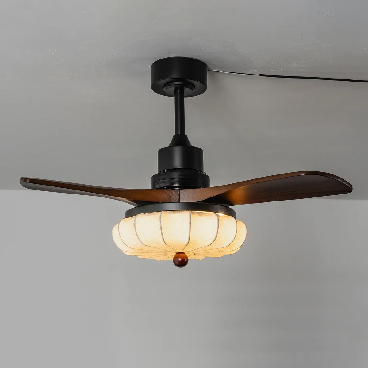 Modern Elira Flower Fabric Ceiling Fan Lights Copper – Copper detail 32
