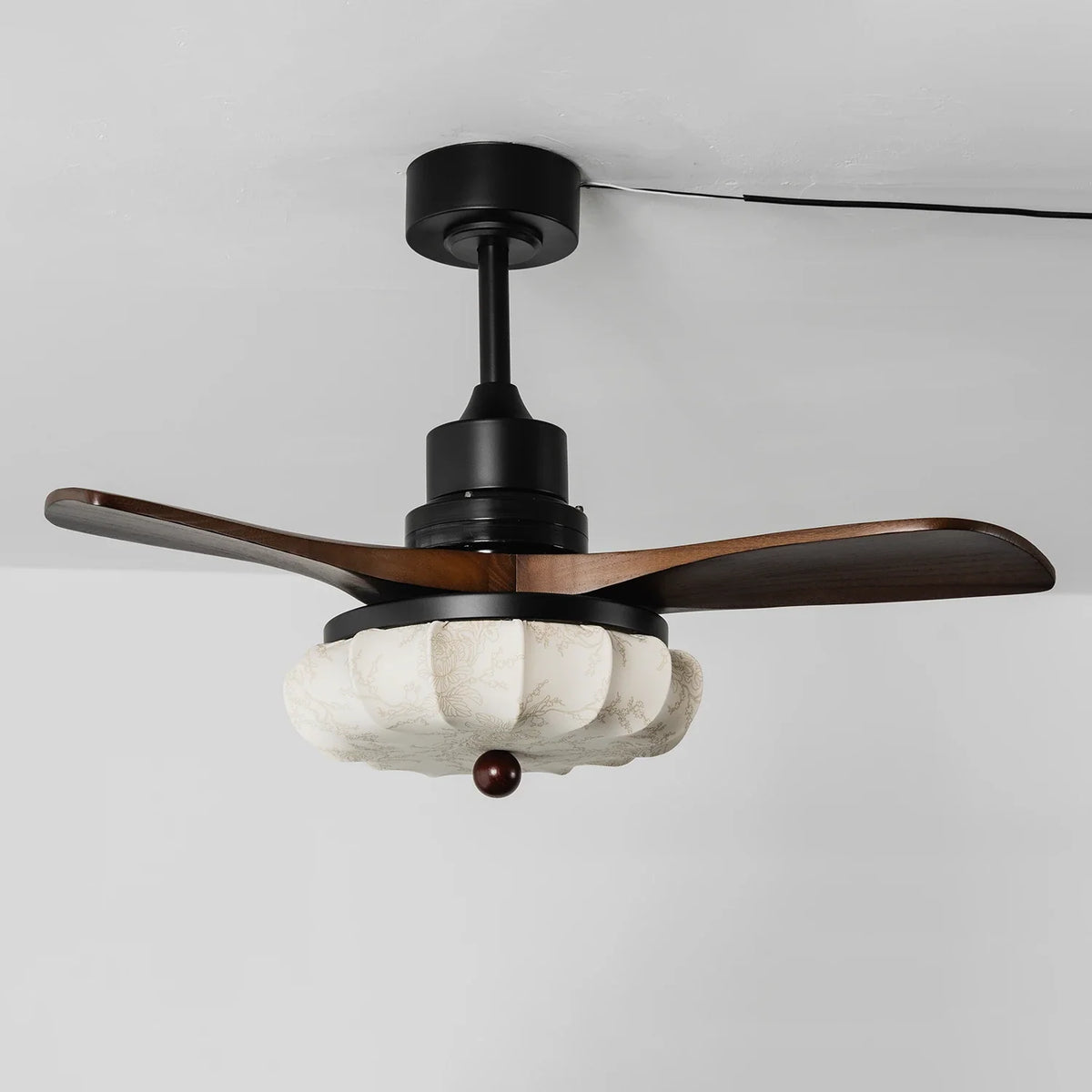 Modern Elira Flower Fabric Ceiling Fan Lights Copper – Copper detail 36