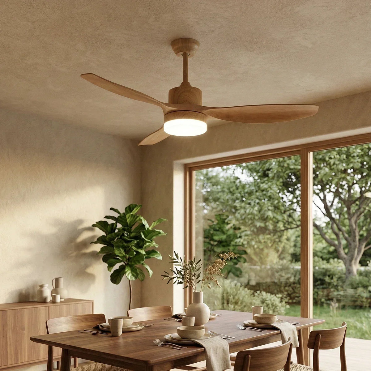 Modern Keltis Fan Blade Ceiling Lights Copper – Copper detail 3