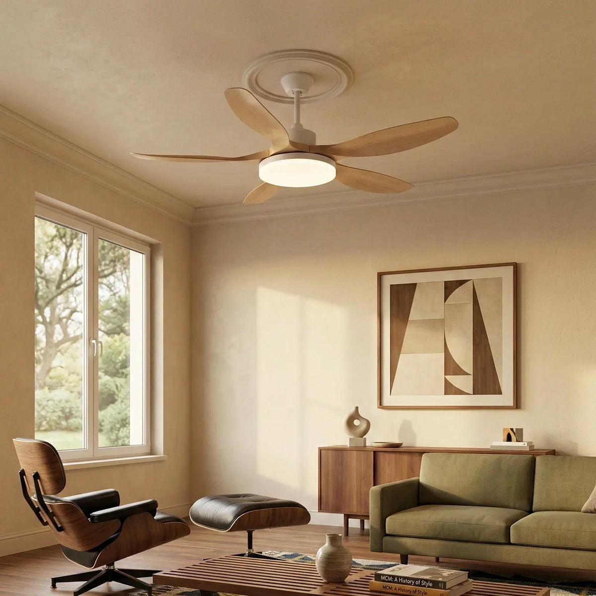 Modern Keltis Fan Blade Ceiling Lights Copper – Copper detail 4