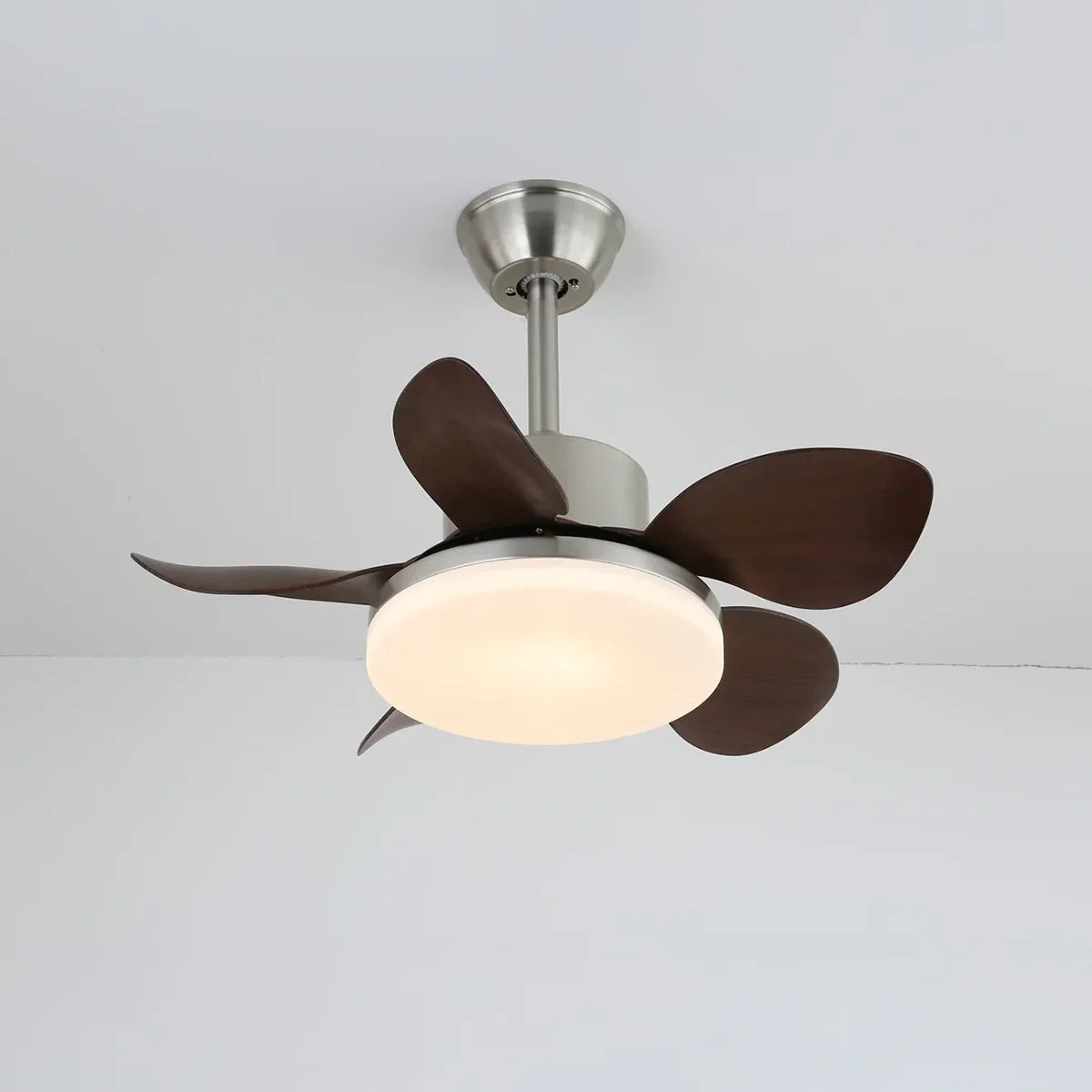 Modern Minimalist Walnut Copper Ceiling Fan Light – Copper detail 13