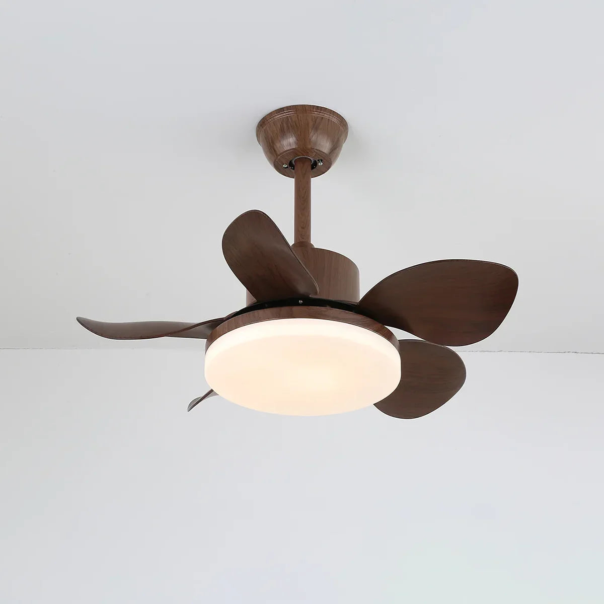 Modern Minimalist Walnut Copper Ceiling Fan Light – Copper detail 12