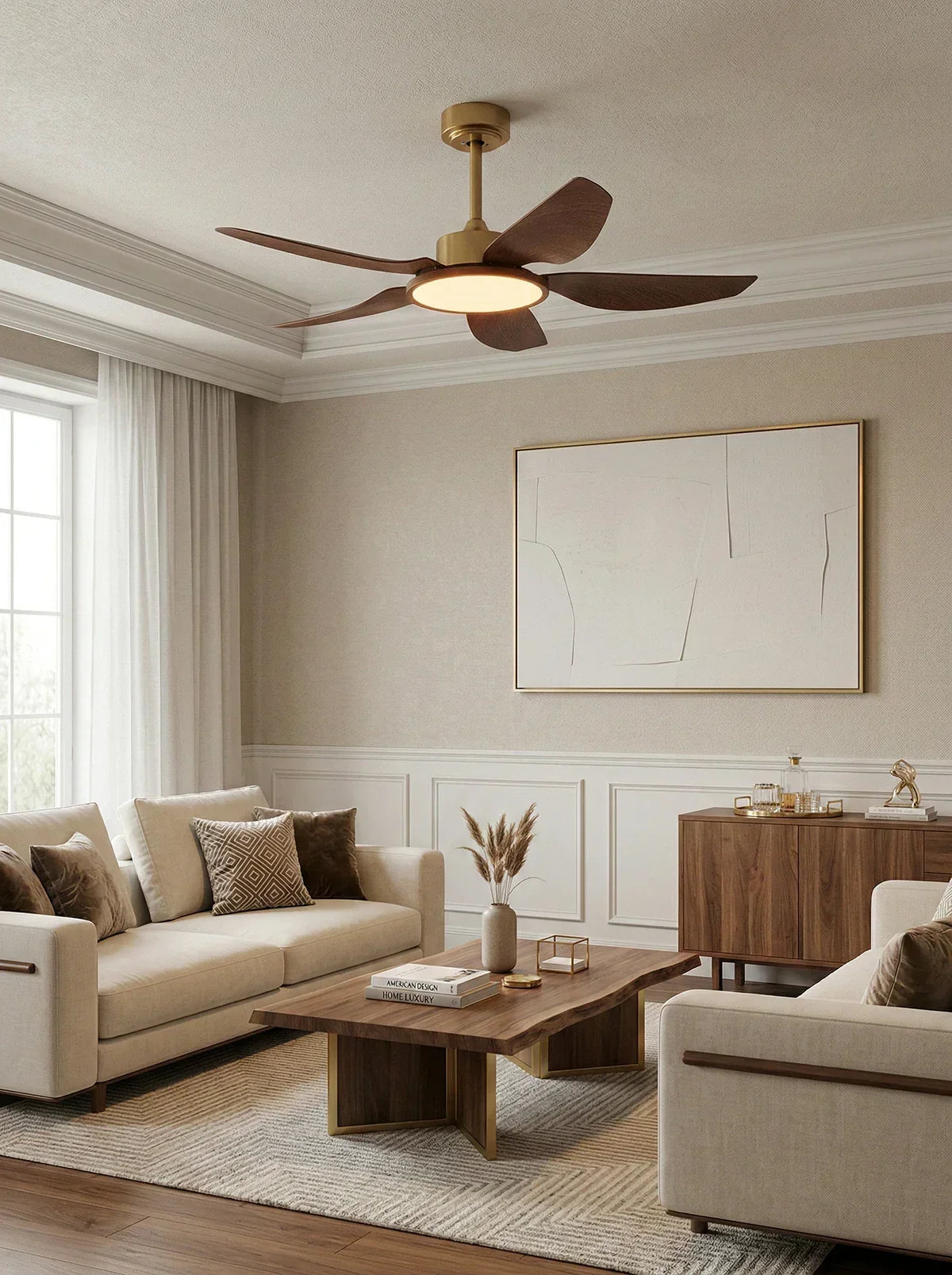 Modern Sirocco Breeze Copper Ceiling Fan Light – Copper detail 12