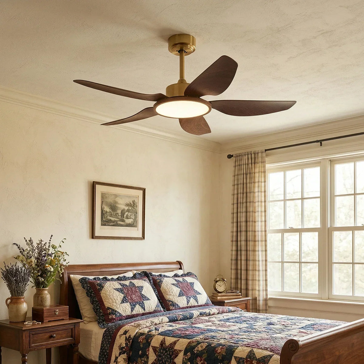 Modern Sirocco Breeze Copper Ceiling Fan Light – Copper detail 7