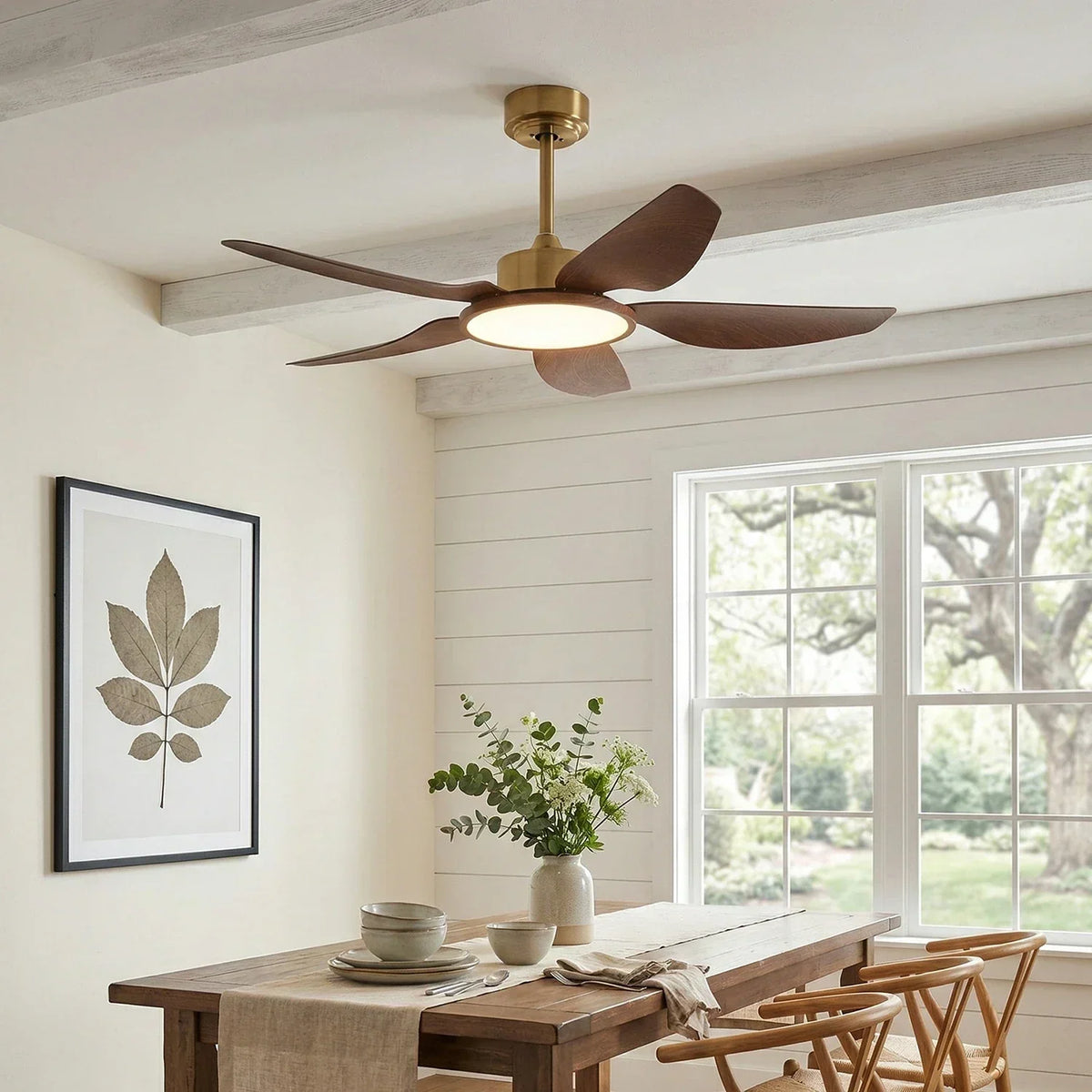 Modern Sirocco Breeze Copper Ceiling Fan Light – Copper detail 2