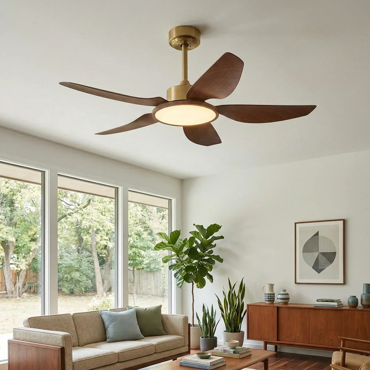 Modern Sirocco Breeze Copper Ceiling Fan Light – Copper detail 6