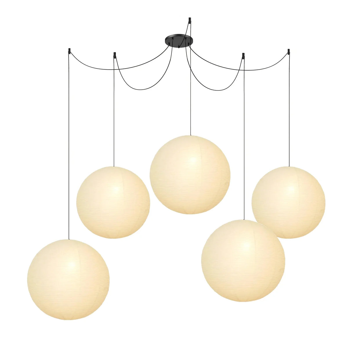 Mulberry Paper Adjustable Modular Iron Pendant Light – Iron detail 19