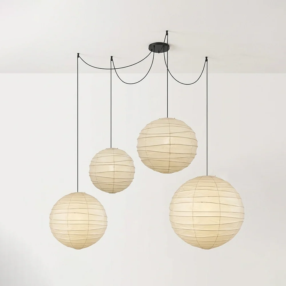 Mulberry Paper Adjustable Modular Iron Pendant Light – Iron detail 17