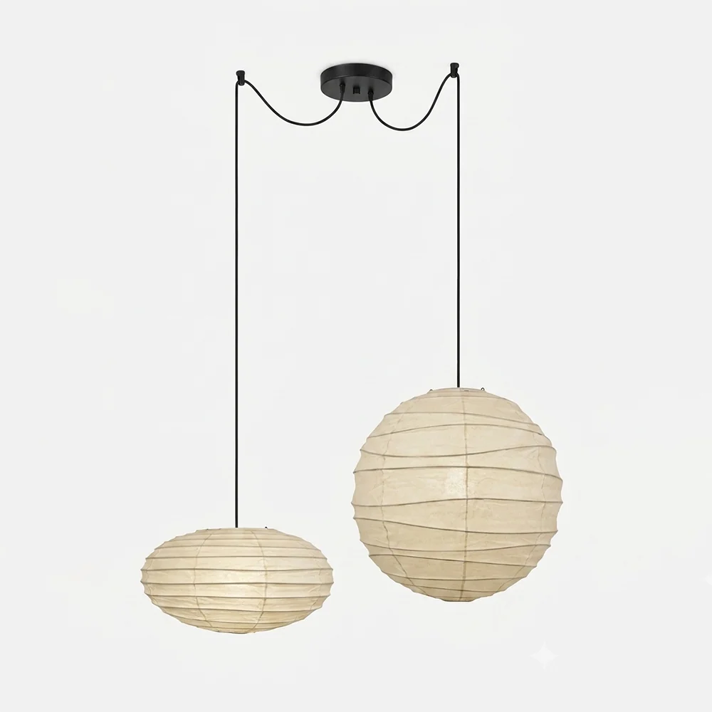 Mulberry Paper Adjustable Modular Iron Pendant Light – Iron detail 10