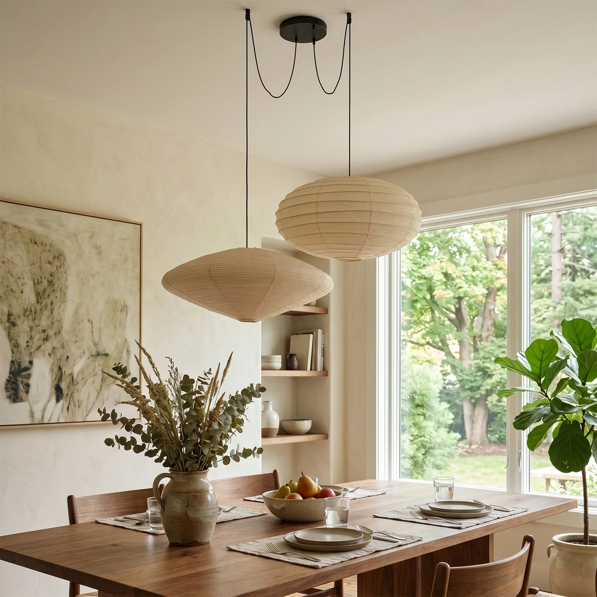 Mulberry Paper Adjustable Modular Iron Pendant Light – Iron detail 6