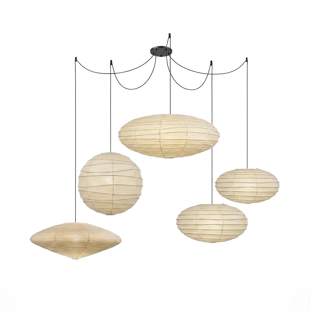 Mulberry Paper Adjustable Modular Iron Pendant Light – Iron detail 21