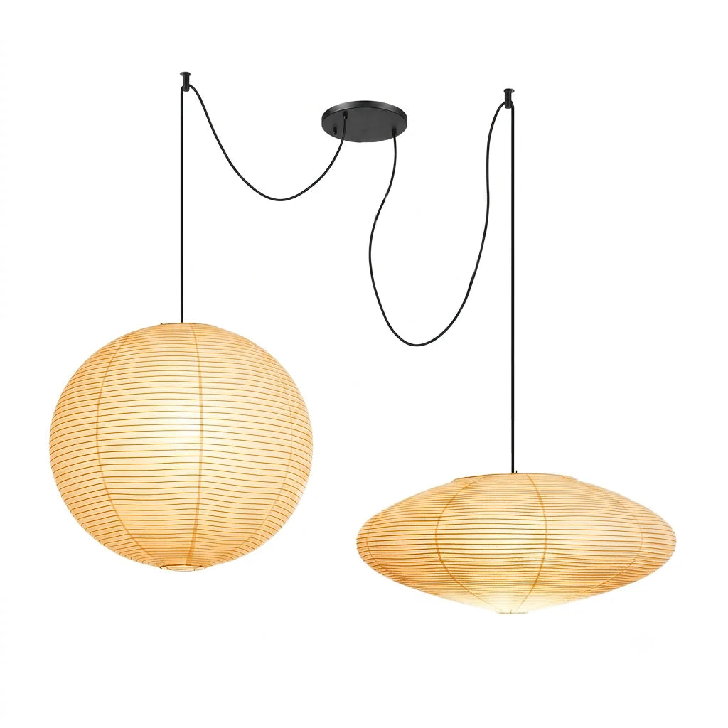 Mulberry Paper Adjustable Modular Iron Pendant Light – Iron detail 12