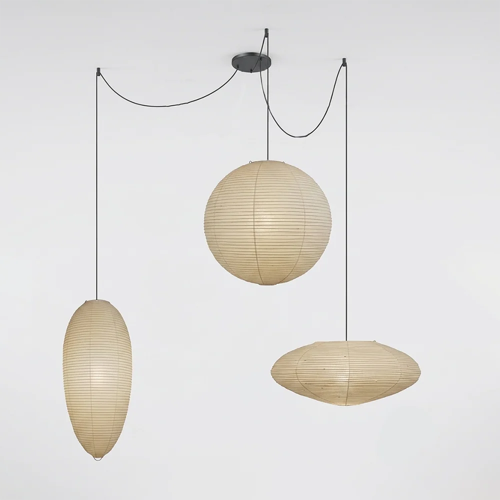 Mulberry Paper Adjustable Modular Iron Pendant Light – Iron detail 14