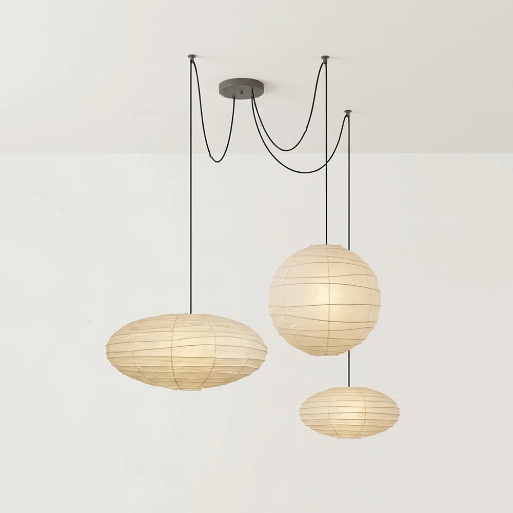 Mulberry Paper Adjustable Modular Iron Pendant Light – Iron detail 13
