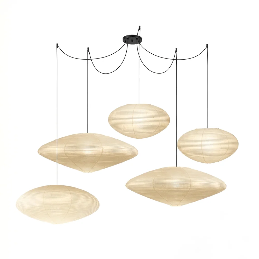Mulberry Paper Adjustable Modular Iron Pendant Light – Iron detail 20