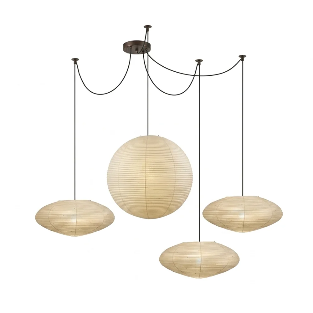 Mulberry Paper Adjustable Modular Iron Pendant Light – Iron detail 16