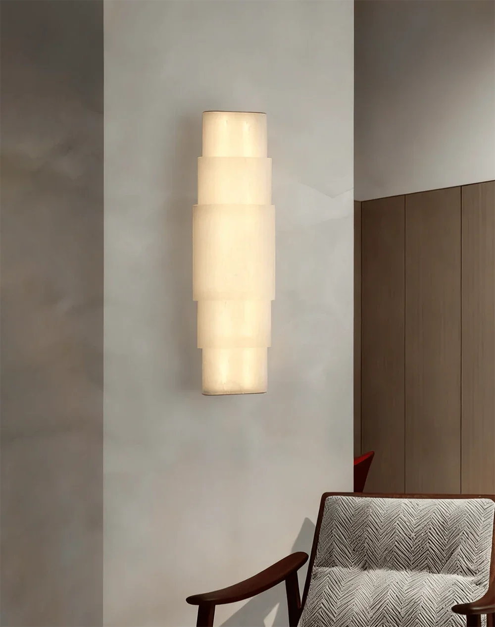 Multi Layer Stacked Alabaster Wall Lamp – Alabaster detail 12