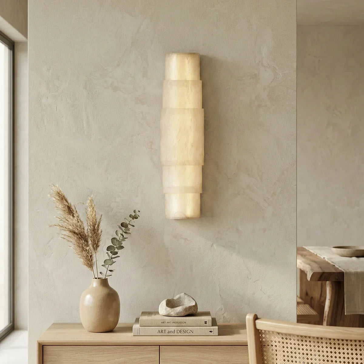 Multi Layer Stacked Alabaster Wall Lamp – Alabaster detail 7