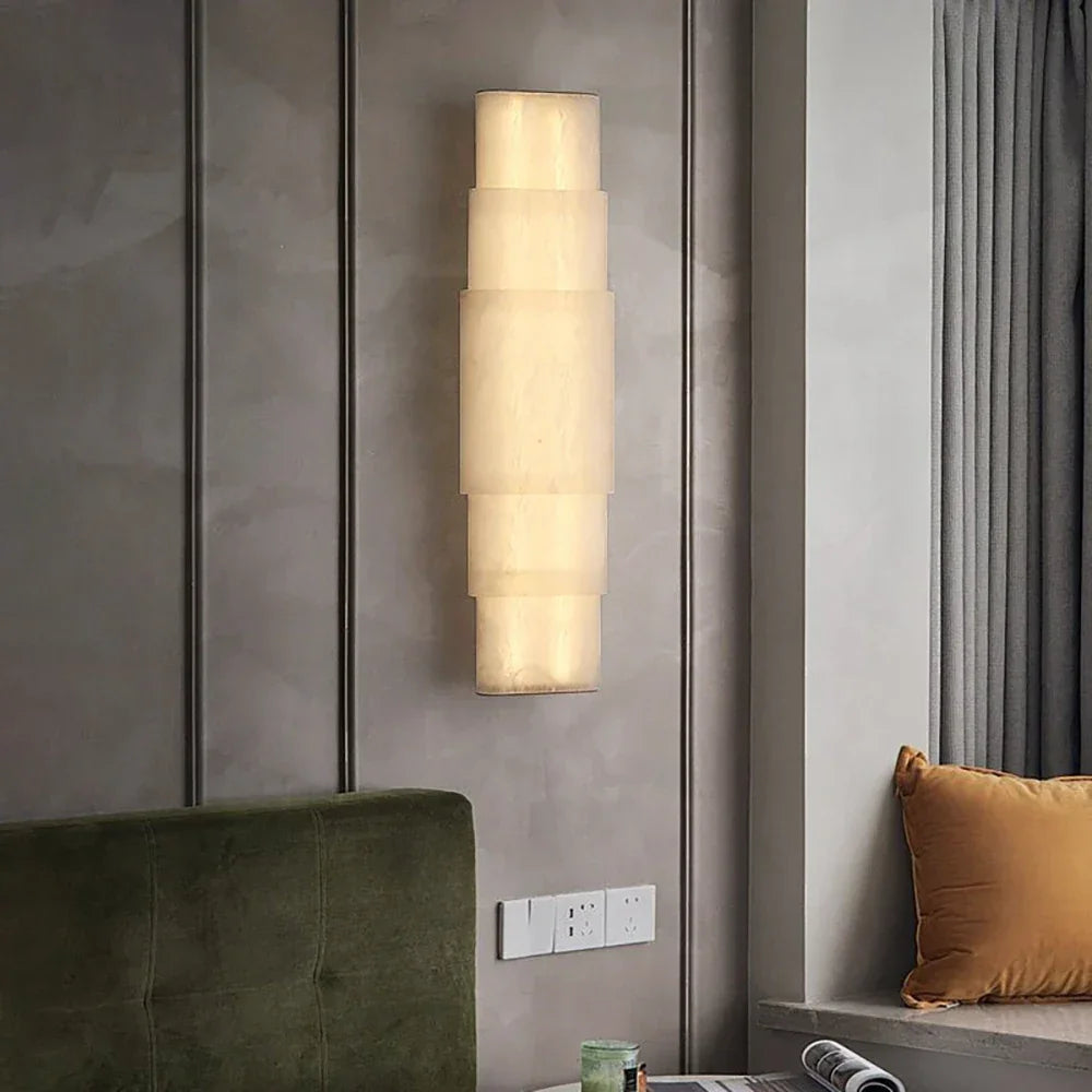 Multi Layer Stacked Alabaster Wall Lamp – Alabaster detail 11