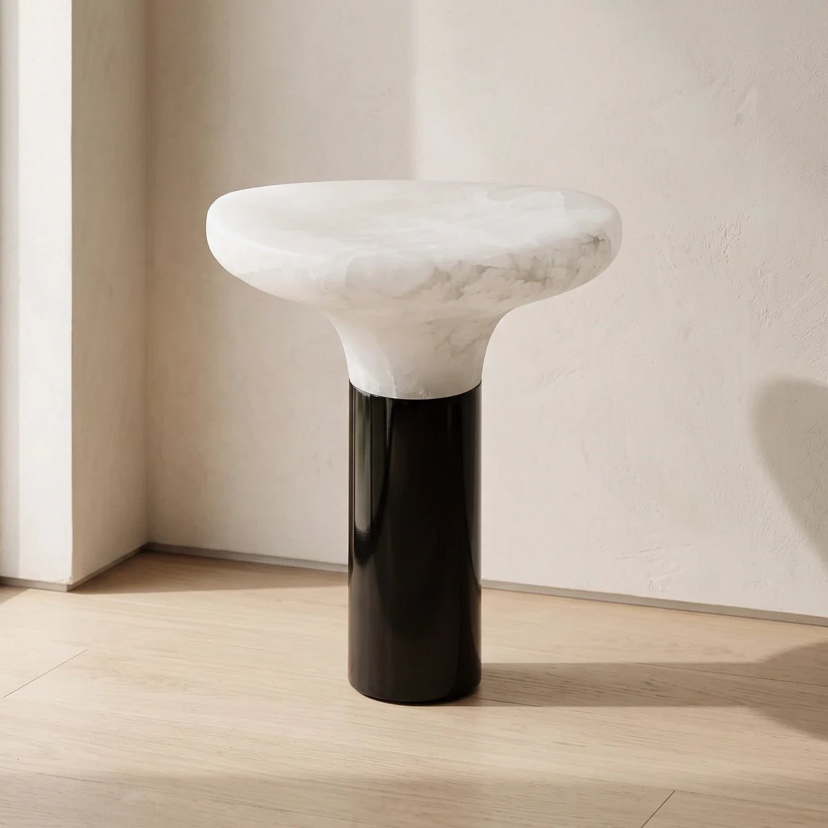 Mushroom Cap Alabaster Table Lamp – Alabaster detail 11