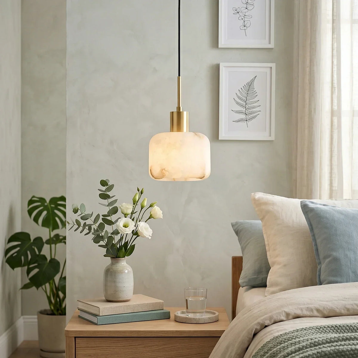 Natural Alabaster Small Pendant Light – Alabaster detail 2