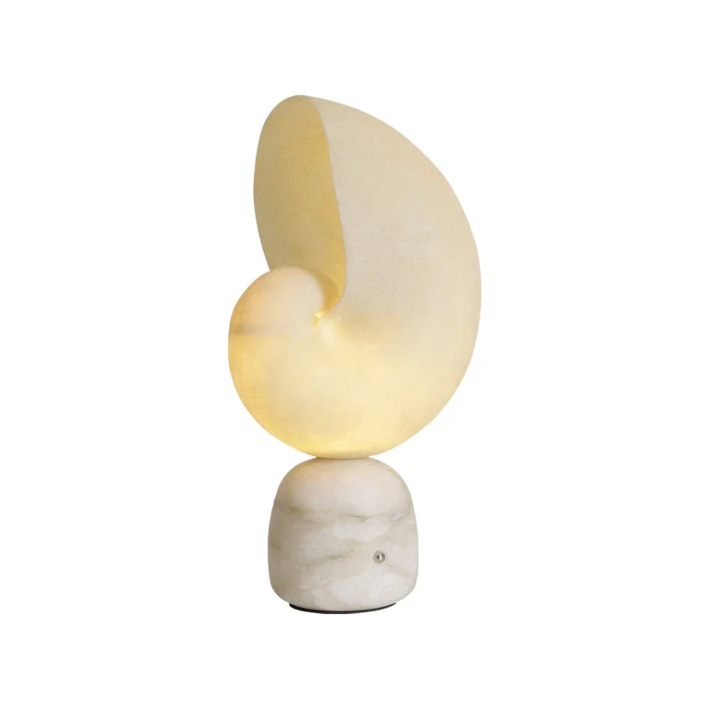 Nerida Spiral Shell Alabaster Table Lamp – Alabaster detail 12