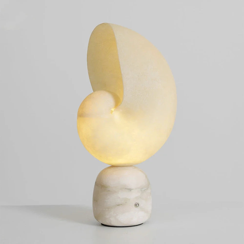 Nerida Spiral Shell Alabaster Table Lamp – Alabaster detail 10