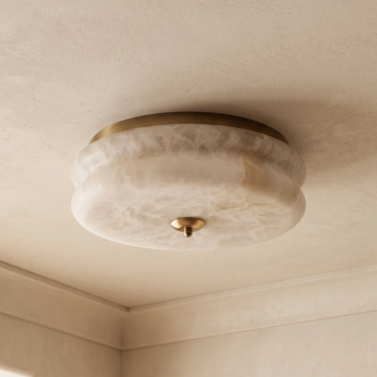 Nimbus Alabaster Flush Mount Ceiling Light – Alabaster detail 15