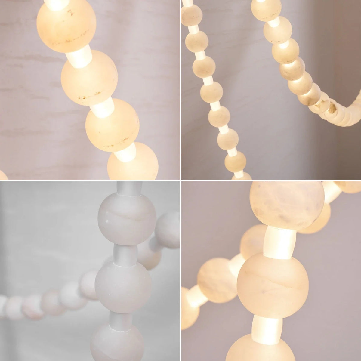Liora Beaded Alabaster Swag Chandelier – Alabaster detail 21