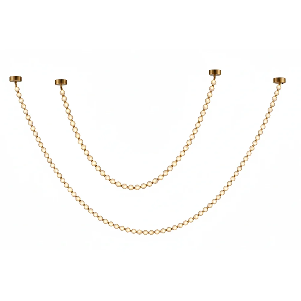 Liora Beaded Alabaster Swag Chandelier – Alabaster detail 31