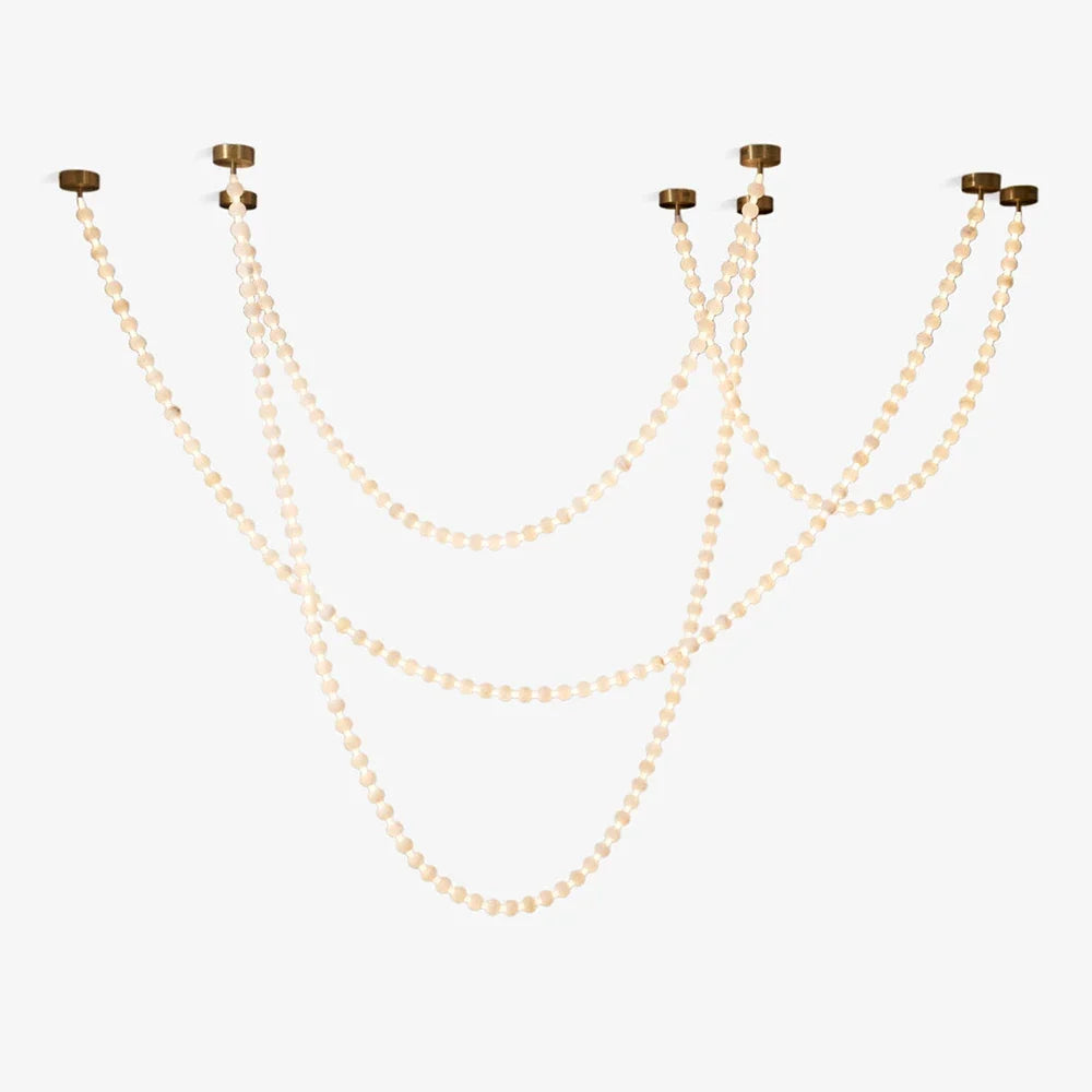 Liora Beaded Alabaster Swag Chandelier – Alabaster detail 22