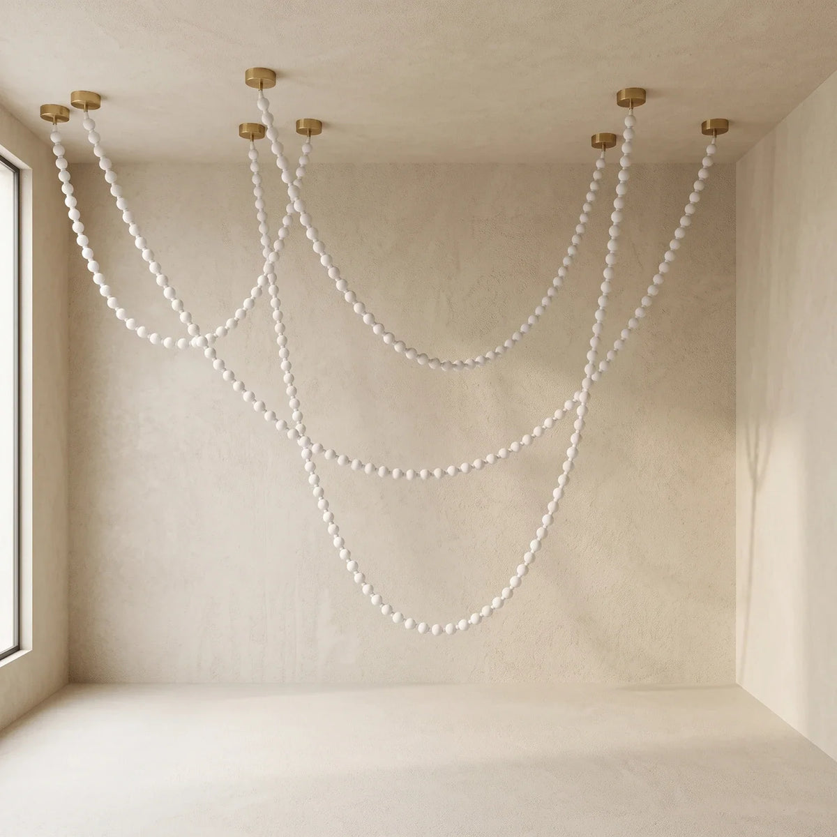Liora Beaded Alabaster Swag Chandelier – Alabaster detail 33